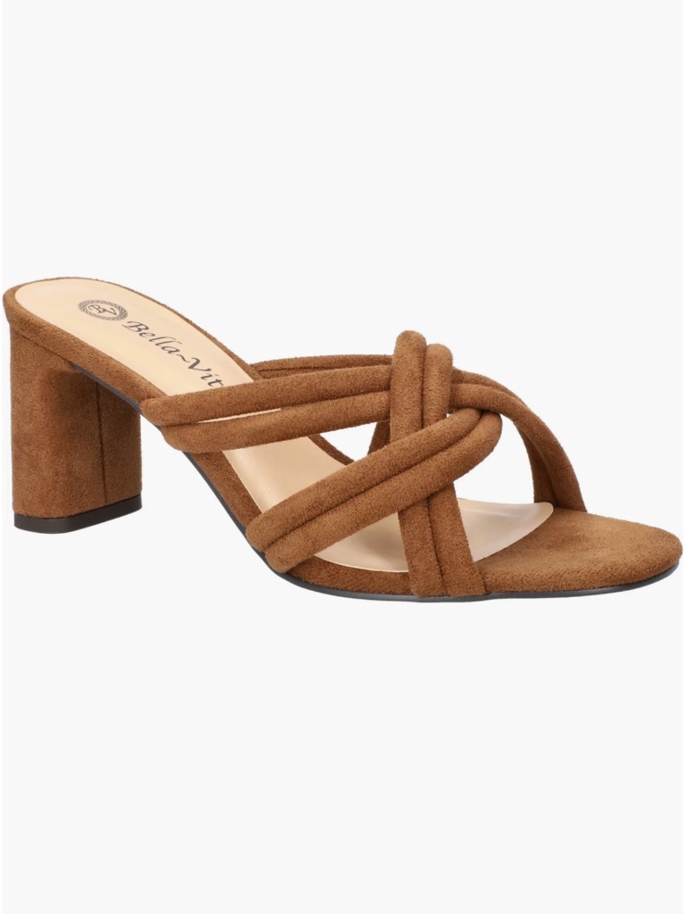 Bella Vita Carmen slide healed Sandal Size 11 Tan Summer Spring Wedding Guest